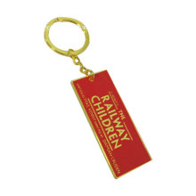 Promotiom Geschenk Red Colored Plated Keyring Custom Metall Schlüsselanhänger